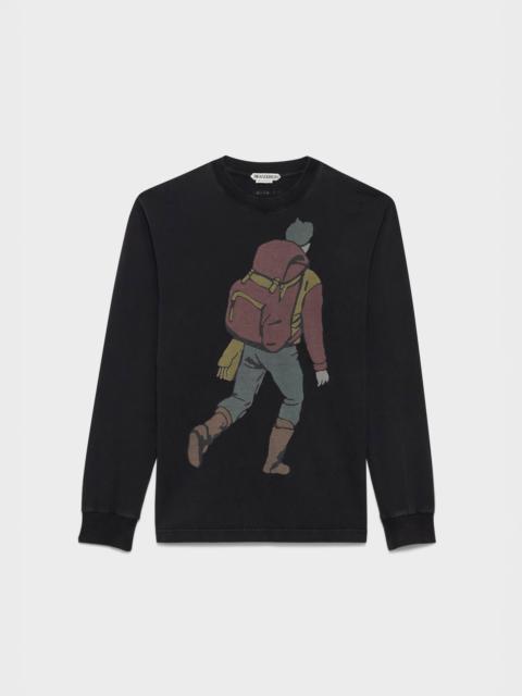 JW Anderson MENS HIKER LONG-SLEEVED SHIRT IN WASHED BLACK