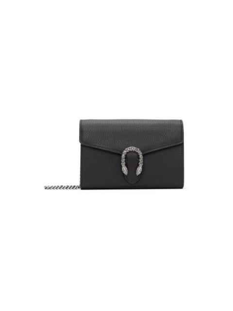 GUCCI Black Mini Dionysus Wallet Chain Bag