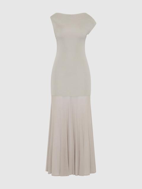 ST. AGNI Fine Jersey Circle Hem Dress - Soft Ash