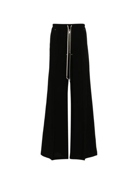 crepe flared trousers