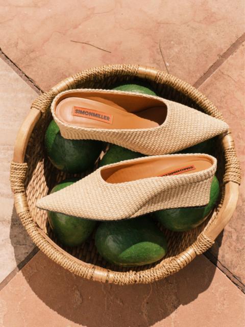 SIMONMILLER Raffia Gala Wedge In Natural