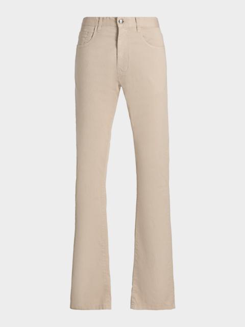 Canali Men's Cotton Slim Straight Leg Five-Pocket Pants