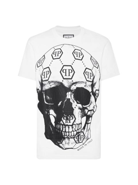 skull-print round-neck T-shirt