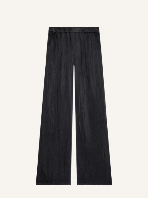 courrèges CRINKLED SATIN LARGE PANTS