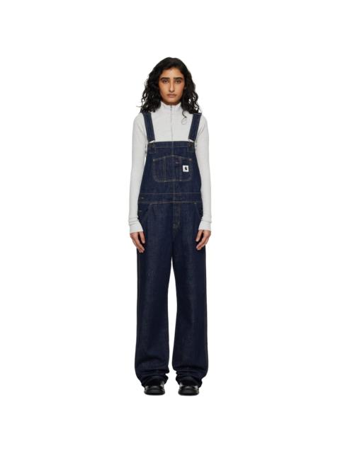 Carhartt Navy Bib Straight Denim Overalls