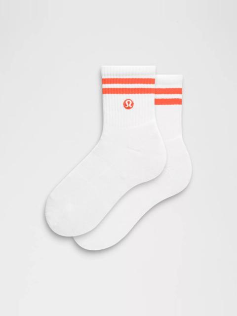 lululemon Unisex Daily Essential Quarter Socks *Stripe