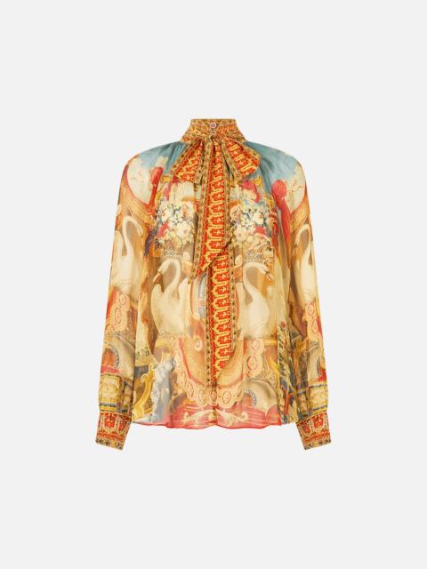 CAMILLA DETACHABLE PUSSY BOW RAGLAN BLOUSE LIFE’S RICH TAPESTRY