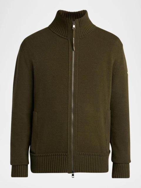 Moncler Grenoble Men's Wool and Cashmere Full-Zip Knit Cardigan