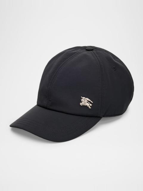 Burberry Men's Check-Lined Equestrian Knight Baseball Cap
