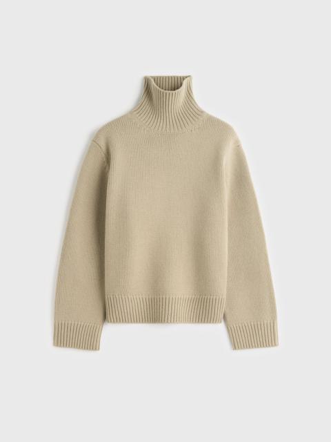 TOTEME Oversized lambswool turtleneck sage