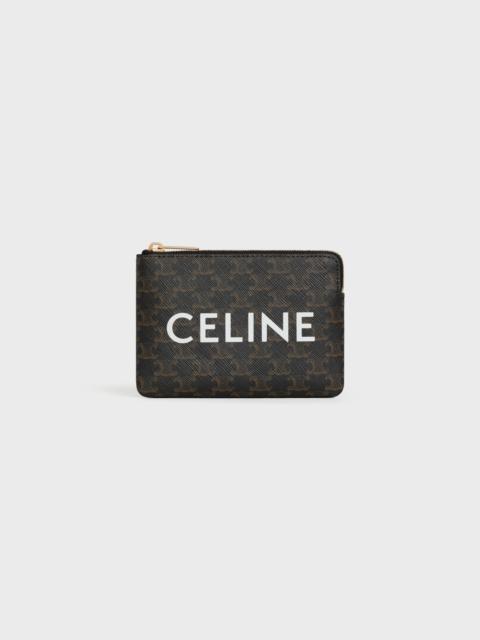 CELINE Coin And Card Pouch in Triomphe Canvas