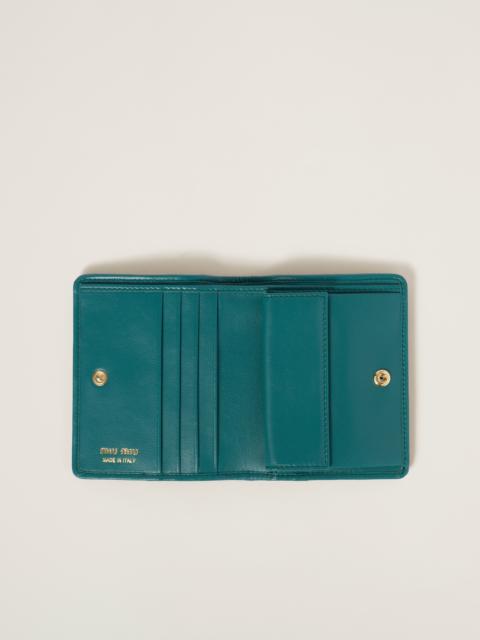 Miu Miu Small matelassé nappa leather wallet