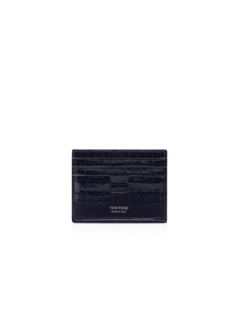 TOM FORD GLOSSY PRINTED CROC CARDHOLDER