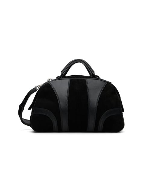 Dries Van Noten Black Suede Duffle Bag