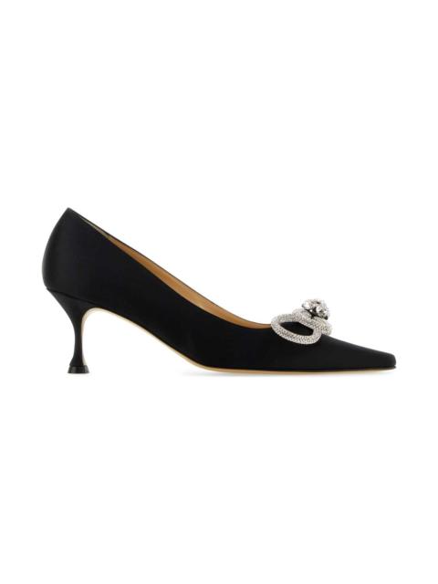 MACH & MACH Black Satin Pumps