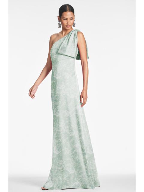 Chelsea Gown - Sage Painted Floral