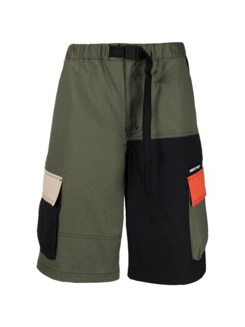 colour-block cargo shorts