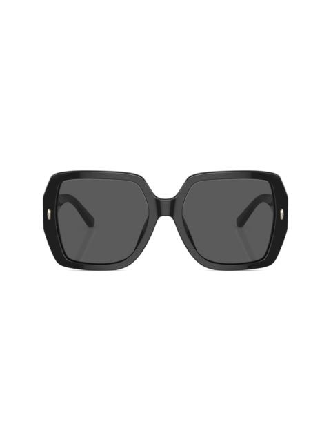 TORY BURCH oversize-frame logo-plaque sunglasses