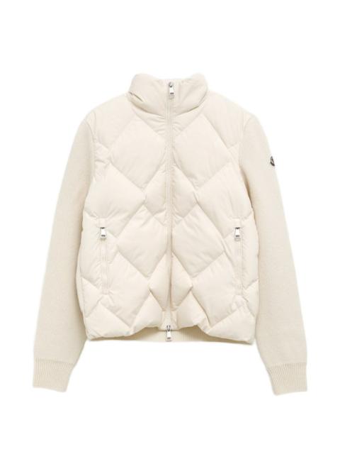 Moncler quilted-down panelled jacket