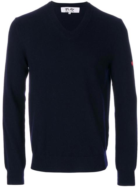Comme des Garçons PLAY embroidered heart patch sweater
