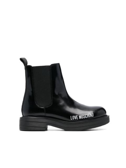 Moschino logo-print ankle-boots