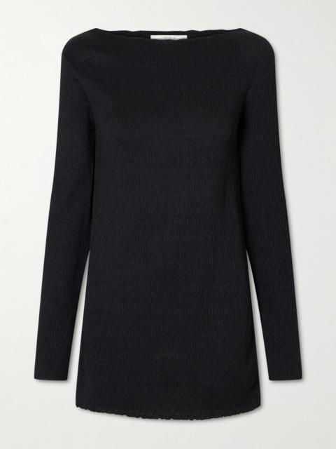 The Row Ozma Pleated Silk Top