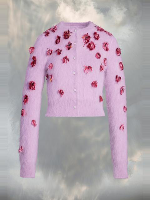 Flower knit cardigan