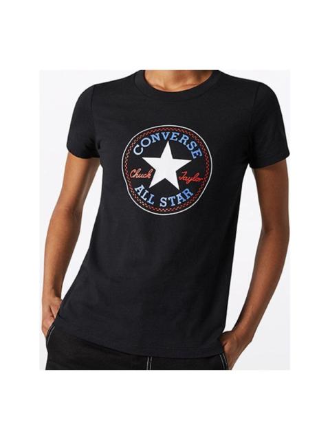 Converse (WMNS) Converse All Star Round Neck Short Sleeve Black 10017759-A03