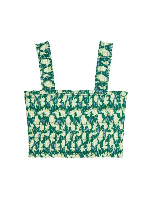 Rails Women's Quinn Floral Cotton Crop Top - Green Mayflower