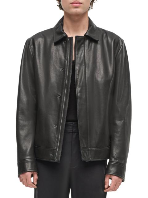 SIMKHAI Men's Landon Leather Jacket - Black