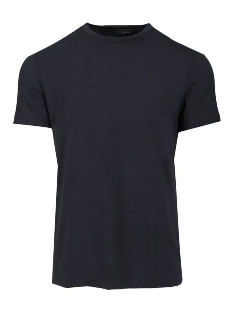 Mens Knit T-Shirt Blue