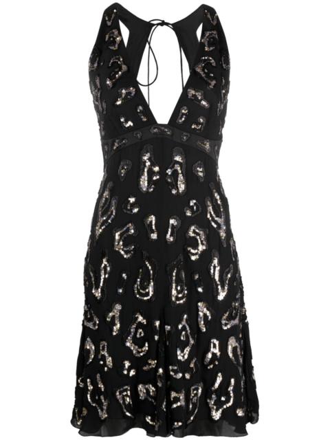 Roberto Cavalli sequin-embellished open-back dress