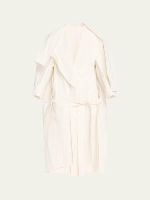 Enclothe Oversized Self-Tie Paper Trench Coat