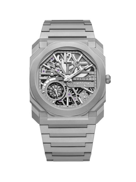 BVLGARI Men's Octo Finissimo Titanium Skeleton Watch - Titanium