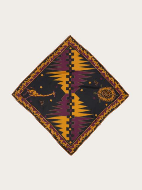 PUCCI VALDIMONTONE PRINT SILK SCARF