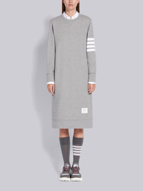 Thom Browne Light Grey Classic Loop Back 4-Bar Sweater Dress