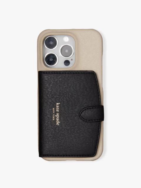 kate spade Morgan Colorblocked iPhone 15 Pro Cardholder Case
