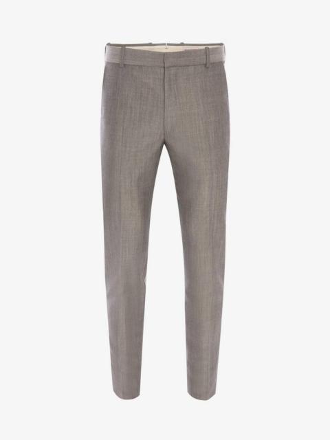 Alexander McQueen Mcqueen Classic Shark Wool Mohair Pants in Shark Grey