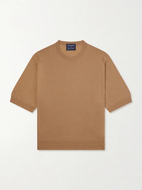 JOHN SMEDLEY Bill Nighy Knitted Merino Wool T-Shirt