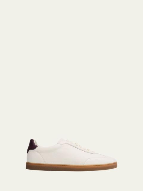 Brunello Cucinelli Men's Deerskin Leather T-Toe Sneakers