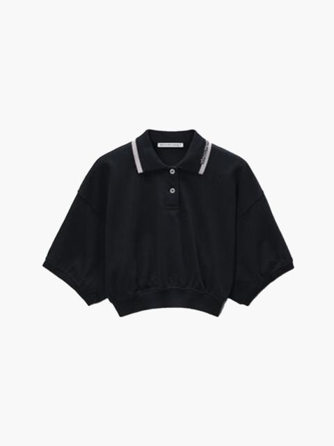 alexanderwang.t RELAXED CROPPED CINCHED POLO