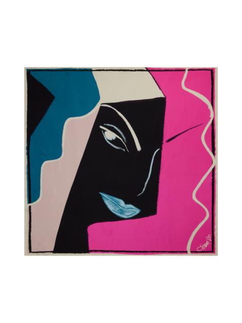 DIANE VON FURSTENBERG Flag Silk Scarf