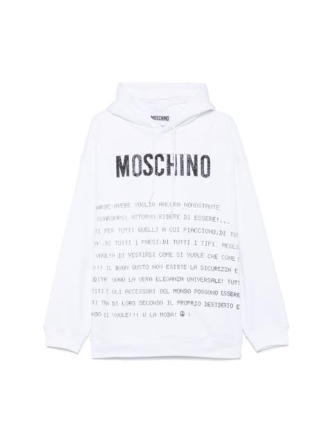 Moschino text-print hoodie