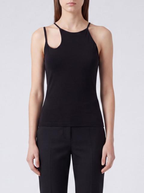 Alexander McQueen McQueen Cut-Out Viscose Top with Off-the-Shoulder Design