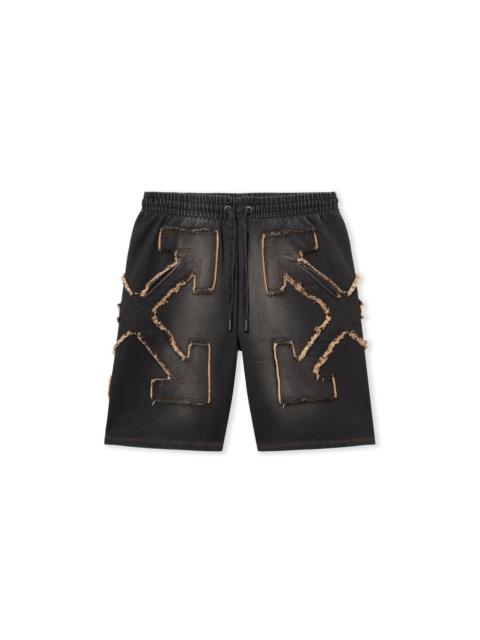 Off-White Distress Arr Skate Sweatshort