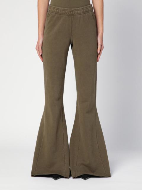 entire studios Organic cotton military green flared trousers