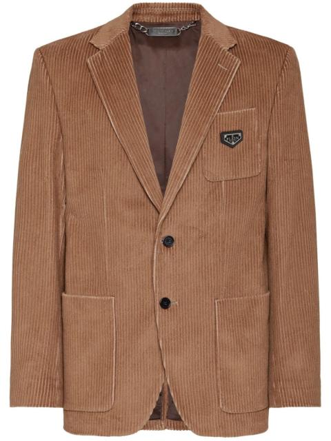 PHILIPP PLEIN single-breasted corduroy blazer