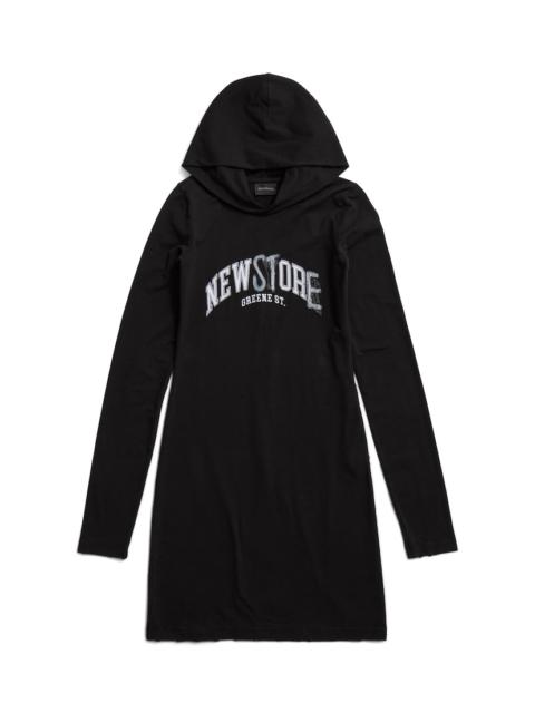 BALENCIAGA Women's Greene Street Hooded Dress in Black