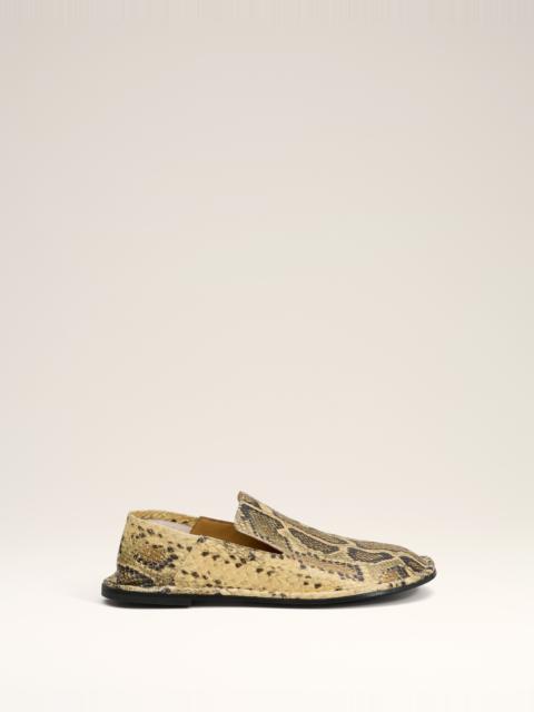AMI Paris BEIGE LEATHER MIDI SLIPPERS
