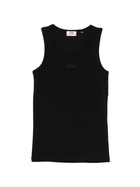 GCDS logo-embroidered top